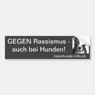 Gegen Rassismus - auch bei Hunden! Bildekal