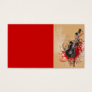 GEGV GRUNGE ELECTRIC GUITAR VECTOR GRAPHIC MUSIC R VISITKORT