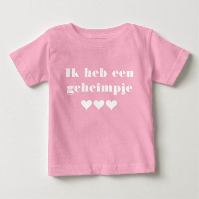 Geheimpje ik ord grote zus baby T-Shirt (Framsida)
