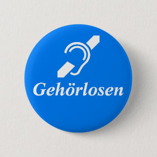 Gehörlosen - tysk - döv knapp
