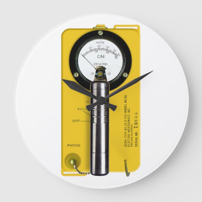 Geiger Counter Wall Clock - CDV 700 Stor Klocka (Framsida)