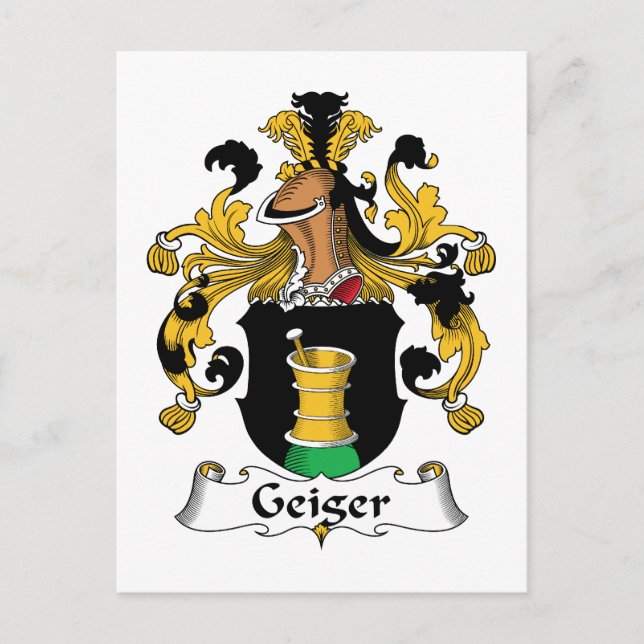 Geiger Family Crest Vykort (Framsida)