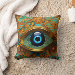 ’Geiger-Inspired Evil Öga Pillow’ Kudde