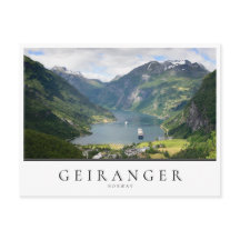 Geiranger fjord i Norge