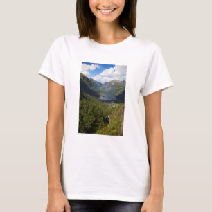 Geiranger Fjord landskap, Norge Tee Shirt