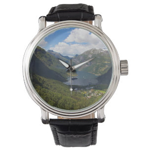 Geiranger fjordlandskap, Norge Armbandsur