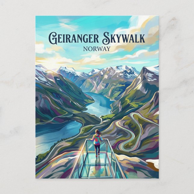 Geiranger Utsiktsplattform - Dalsnibba Norge Vykort (Framsida)