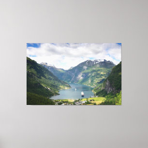 Geirangerfjord landskap kanfas canvastryck