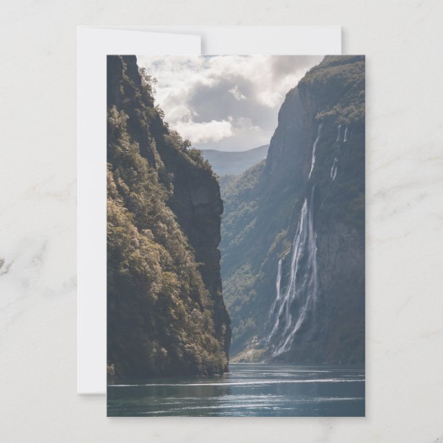 Geirangerfjord Norge Greeting Card (Framsida)