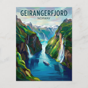 Geirangerfjorden Norge Vykort