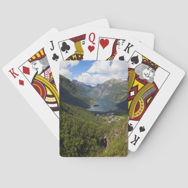 Geirangerfjordens landskap, Norge Casinokort (Baksidan)