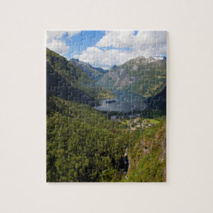 Geirangerfjordens landskap, Norge Pussel