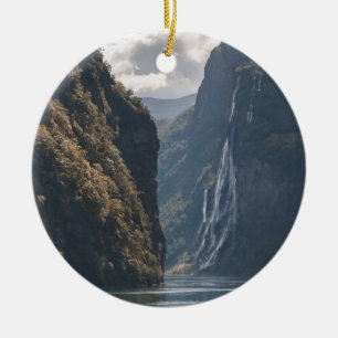 Geirangerfjords Norge Julgransprydnad Keramik