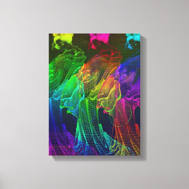 Geisha Abstrakt Japan Wall Art Canvastryck (Framsida)