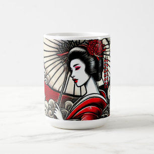 Geisha Art Ceramic Mugg