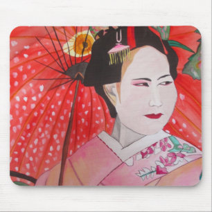 Geisha art med Red Umbrella Musmatta