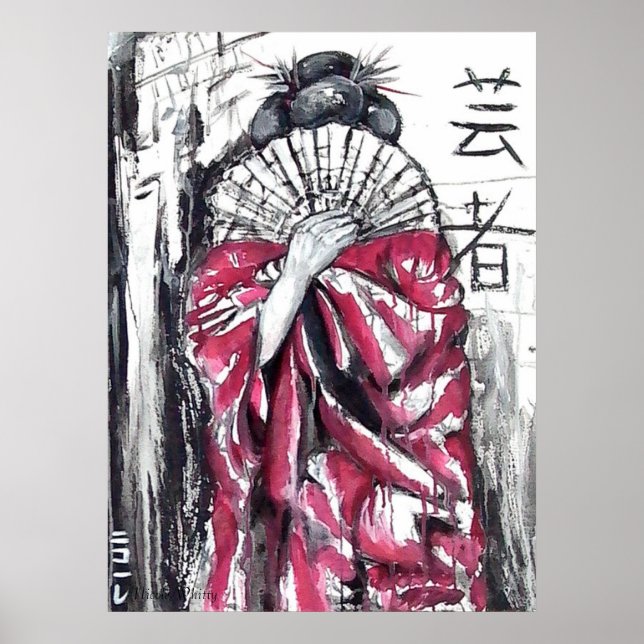 Geisha - Artisten - Art Print Poster (Framsidan)