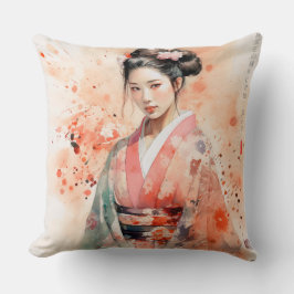 Geisha Birkawaii japanese Dekorativ kudde