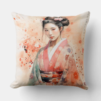 Geisha Birkawaii japanese Dekorativ kudde