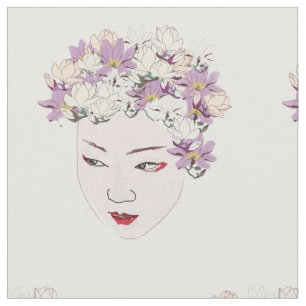 Geisha blommor tyg