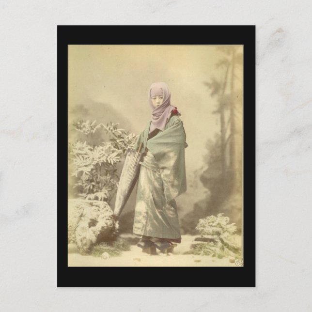 Geisha circa Winter 1885 Vykort (Framsida)