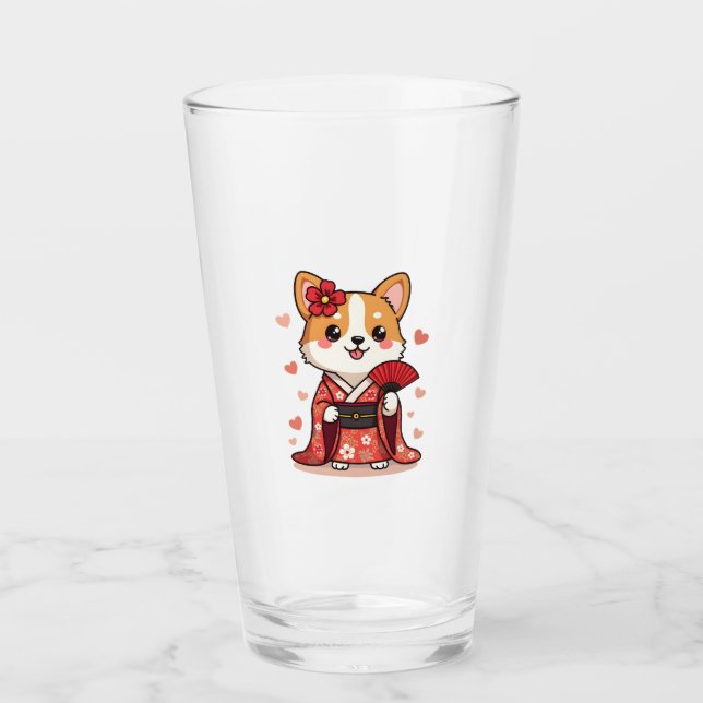 Geisha Corgi Hund Älskare Welsh Glaskopp (Framsida)