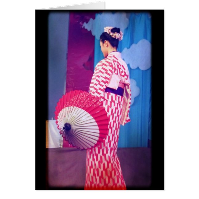Geisha Dance Hälsningskort (Framsidan)