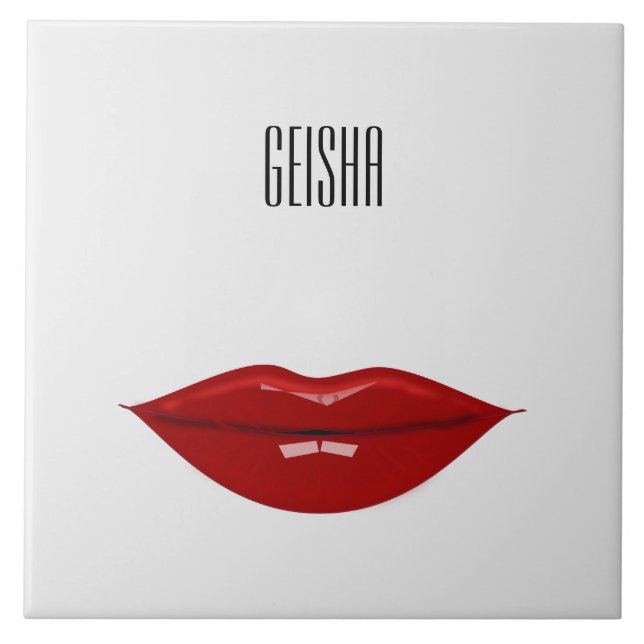 Geisha - Dekorrar för ditt hem Kakelplatta (Framsidan)