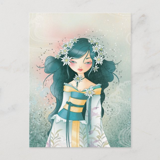 Geisha Edelweïss Vykort (Framsida)