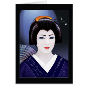 Geisha Färg Hälsningskort