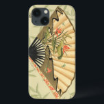 Geisha Fläkt med Löv och Blommigt Skriv ut<br><div class="desc">Det här vackra tryckeriet har en geisha fläkt som har en framträdande plats mot bakgrund av flytande löv. Fläkt har också en underbar och snyggt blommigt på sig. Fläkt av asiatisk konst bör lägga till detta till sin samling!</div>