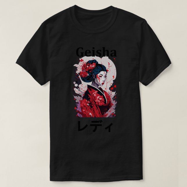 Geisha-flicka T Shirt (Design framsida)