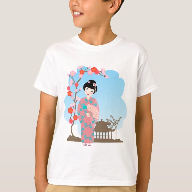 Geisha-födelsedagsfest T Shirt (Framsida)