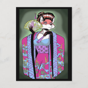 Geisha Fox vykort