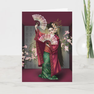 Geisha Girl Tillfällen Greeting Card Kort