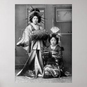 Geisha Girls, tidigt 1900-talet Poster