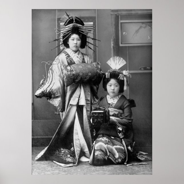 Geisha Girls, tidigt 1900-talet Poster (Framsidan)