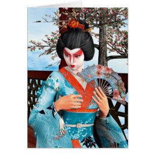 Geisha Hälsningskort