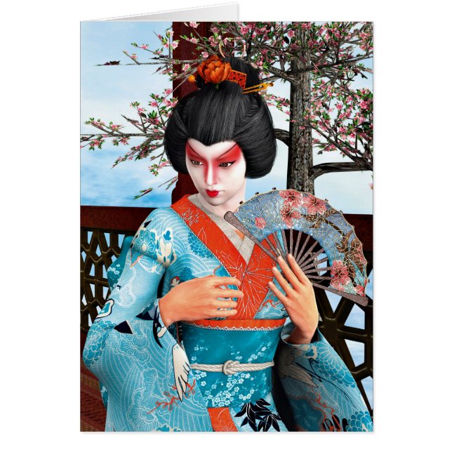 Geisha Hälsningskort (Framsidan)
