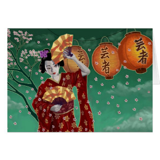 Geisha Hälsningskort