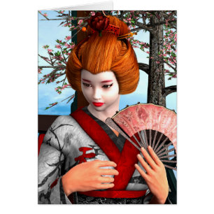 Geisha Hälsningskort