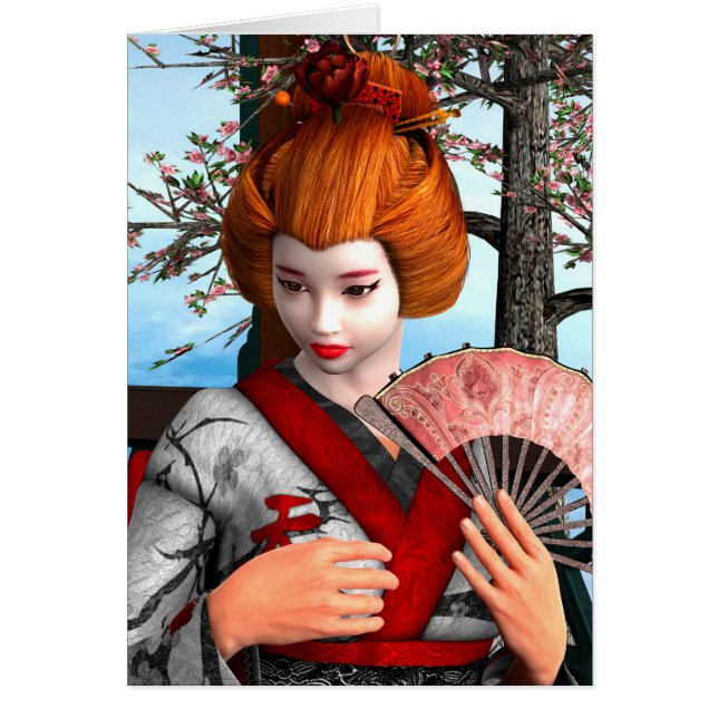 Geisha Hälsningskort (Framsidan)