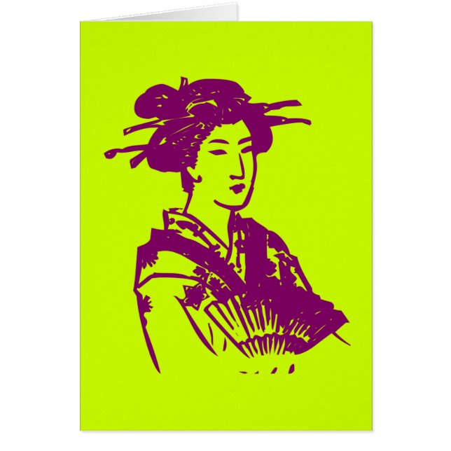 Geisha Hälsningskort (Framsidan)