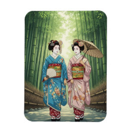 Geisha i Arashiyama Japan Kyoto Magnet