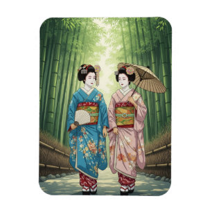 Geisha i Arashiyama Japan Kyoto Magnet
