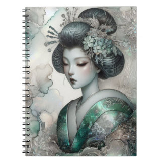 Geisha i Grön Design Serie #2 Anteckningsbok
