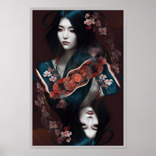 Geisha i Kimono I Poster