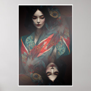 Geisha i Kimono II Poster