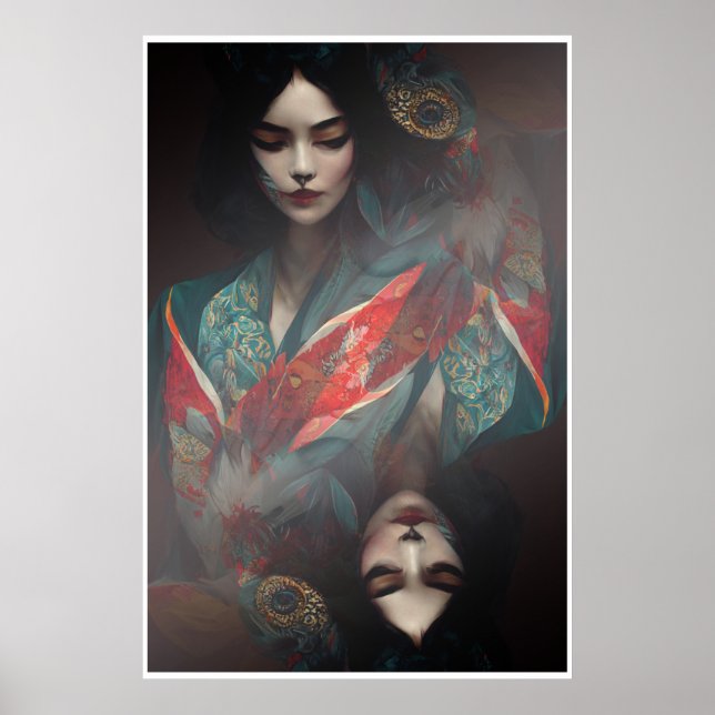Geisha i Kimono II Poster (Framsidan)