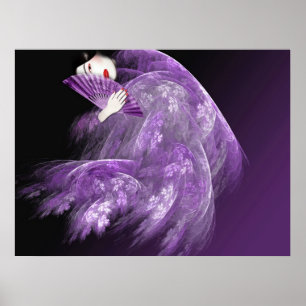 Geisha i Lila Poster